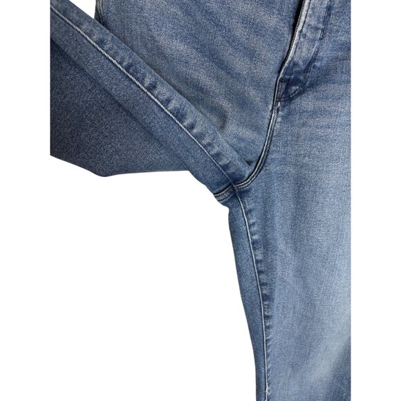 Good American Good Curve Straight Jeans Natural Fray Hem Blue 858-sz 30 - Picture 7 of 9